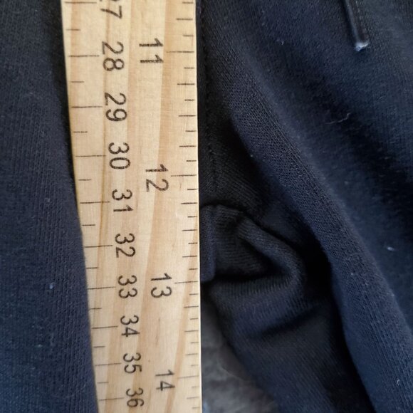 Carbon Pants Mens Medium Black Flame Graphic Drawstring Casual Joggers - Picture 6 of 10